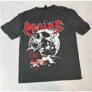 Romwe Graphic Tee Los Angeles Skull Grunge Punk Edgy Urban Street - Size Small